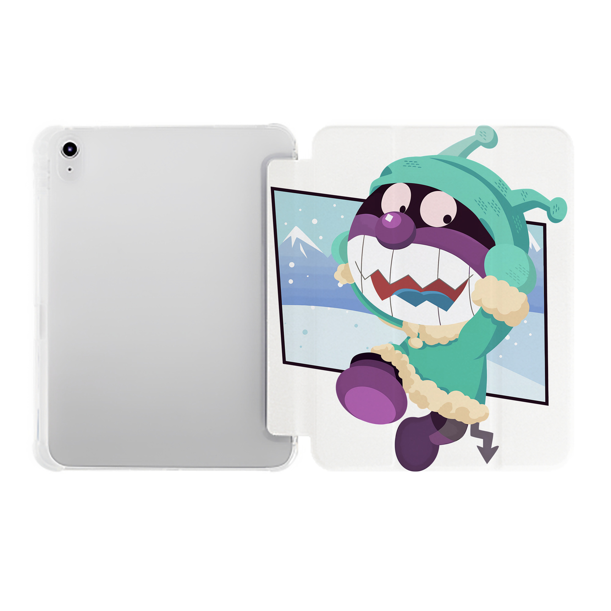 （画像用） アンパンマン Anpanman IPad ケース ペン収納付き 三つ折りスタンド PUレザー×シリコン 対応機種9.5/10.5/10.9インチ